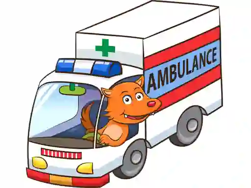Gioco Cartoon Ambulance Puzzle in linea