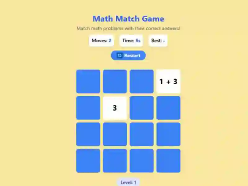 Gioco Math Match Game in linea
