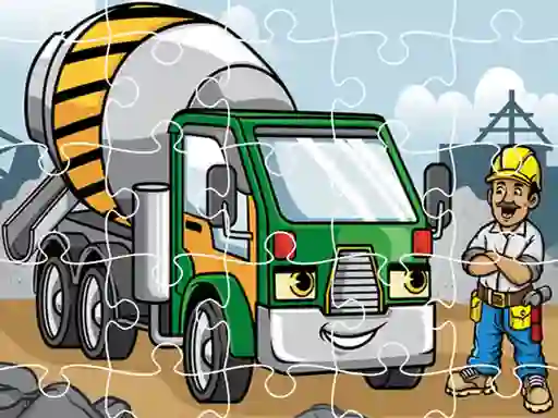 Gioco Construction Trucks Jigsaw in linea