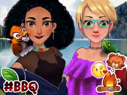 Gioco Jasmine & Rapunzel on Camping in linea