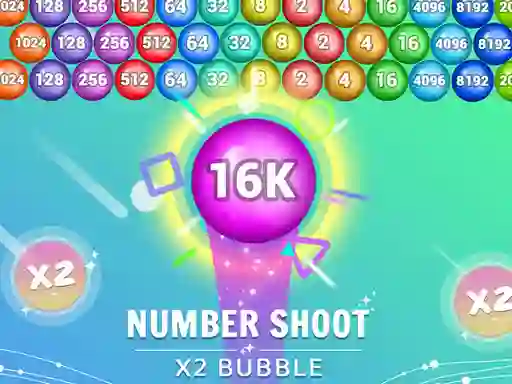 Gioco Number Shoot x 2 bubble in linea