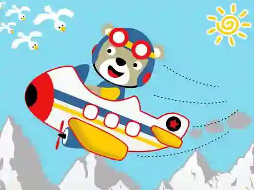 Gioco Friendly Airplanes For Kids Coloring in linea
