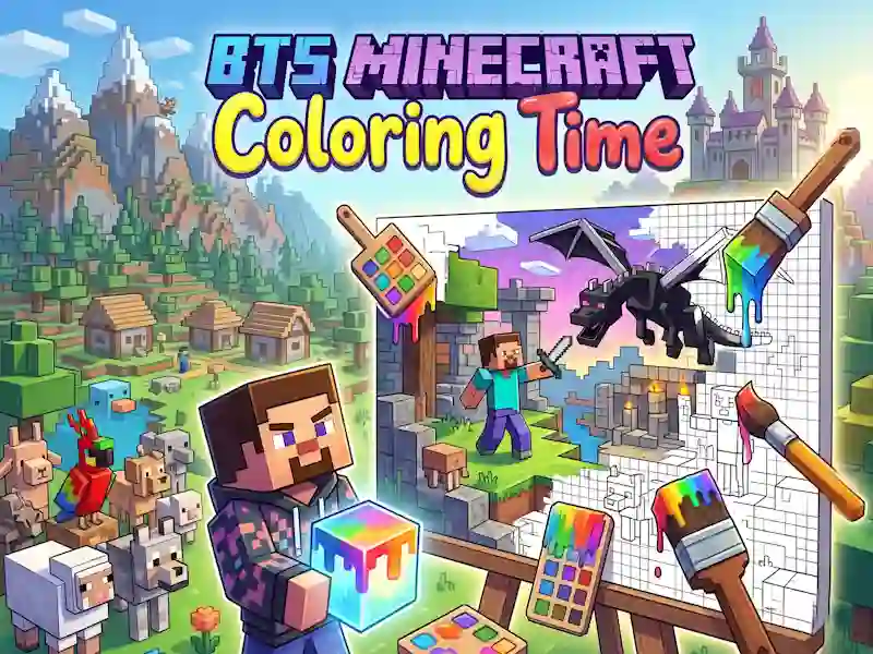 Gioco BTS Minecraft Coloring Time in linea