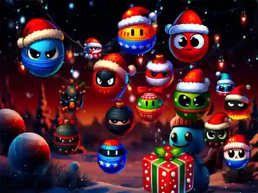 Gioco Christmas Rush : Red and Friend Balls in linea