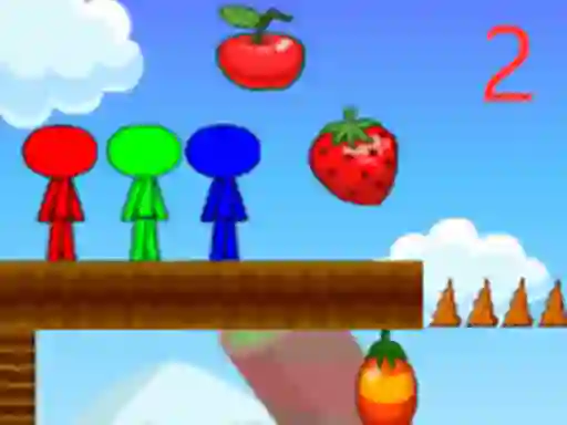 Gioco Stickman Bros In Fruit Island 2 in linea