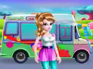 Gioco Girly Ice Cream Truck Car Wash in linea