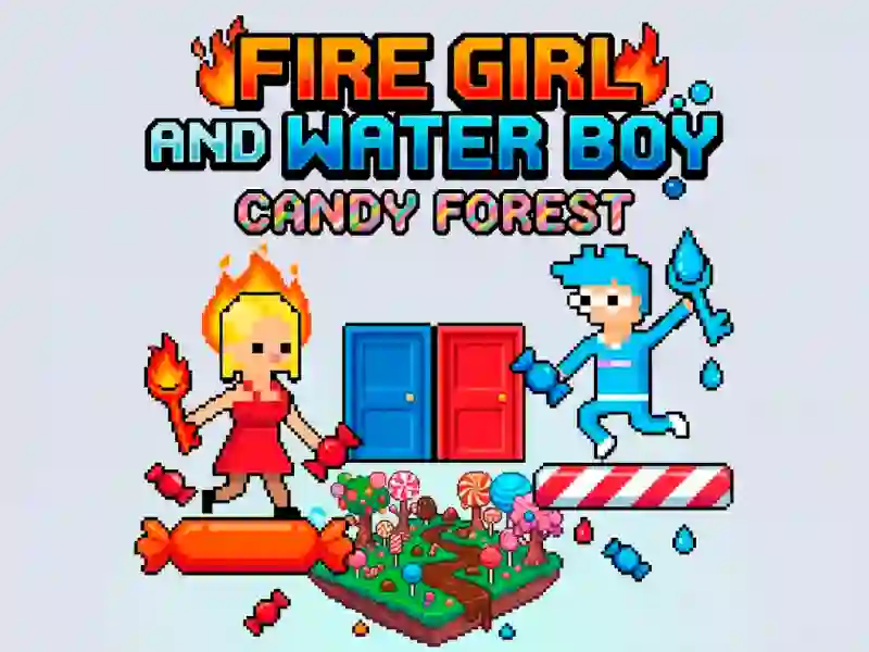 Gioco Fire Girl and Water Boy Candy Forest in linea