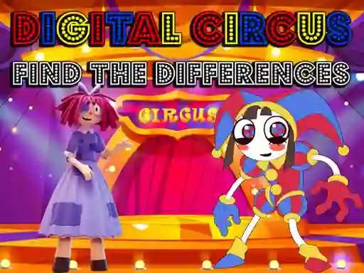Gioco Digital Circus Find The Differences in linea