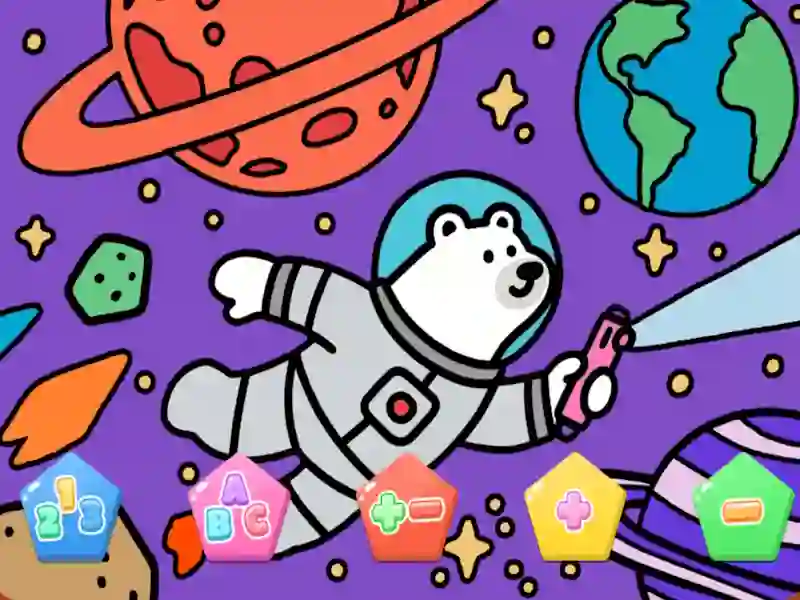 Gioco Color By Code Space Bear in linea