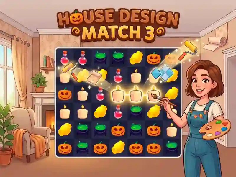 Gioco House Design Match 3 in linea