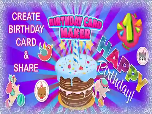 Gioco Birthday Card Maker in linea