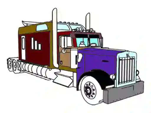 Gioco American Trucks Coloring in linea