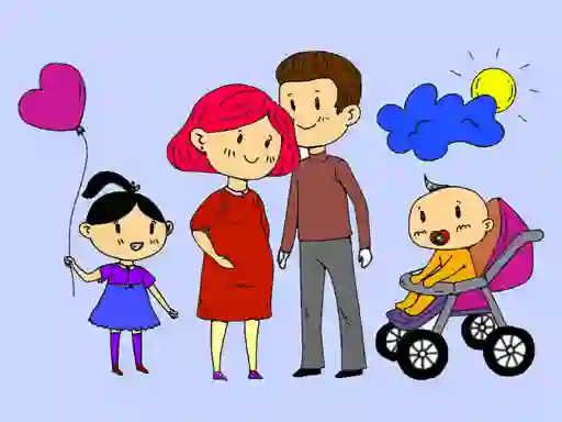 Gioco Happy Family Coloring Book in linea