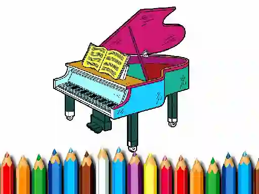 Gioco Back To School: Piano Coloring Book in linea