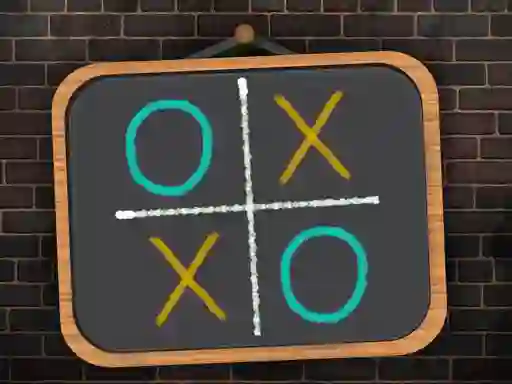 Gioco Tic Tac Toe blackboard in linea