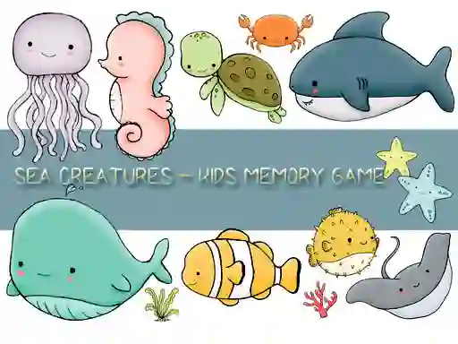Gioco Kids Memory Sea Creatures in linea