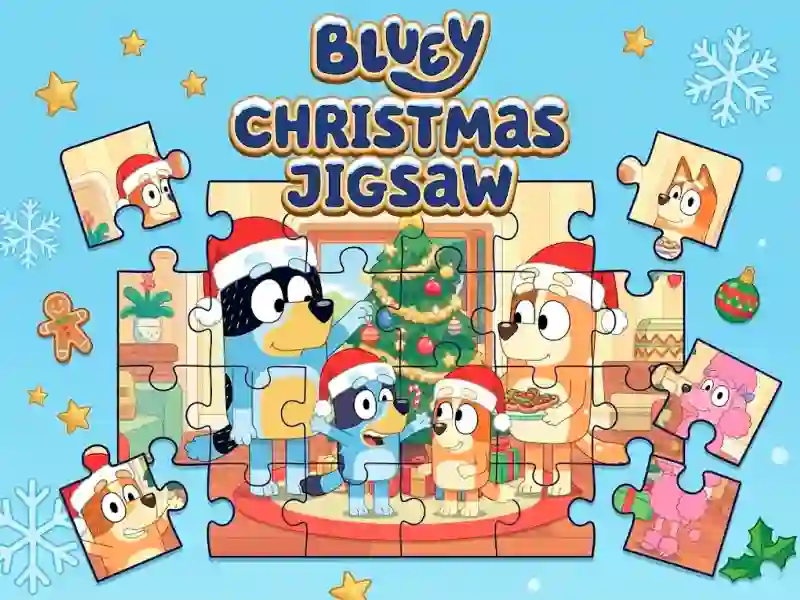 Gioco Bluey Christmas Jigsaw in linea