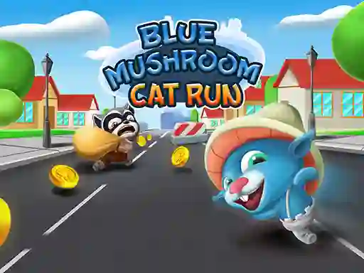 Gioco Blue Mushroom Cat Run in linea