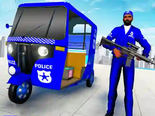 Gioco Police Auto Rickshaw Taxi in linea