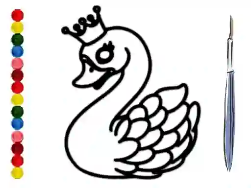 Gioco Back To School: Swan Coloring Book in linea