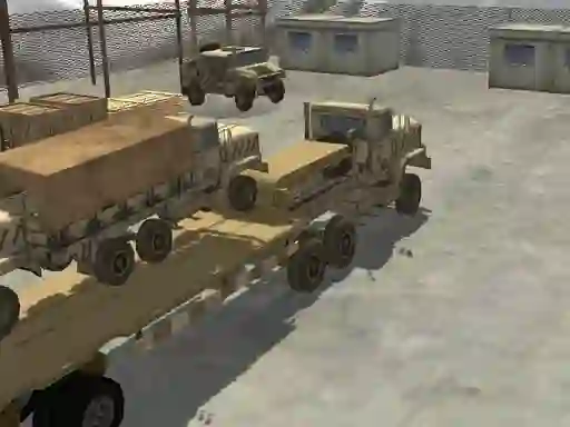 Gioco Transport Army vehicle truck driving in linea