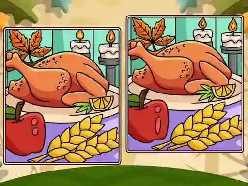 Gioco Thanksgiving Spot The Differences in linea