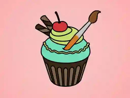 Gioco Yummy Cupcake Coloring in linea