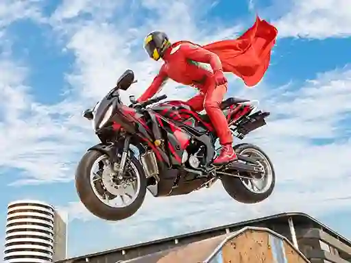 Gioco Real Motorbike Super Hero Stunt 3D in linea