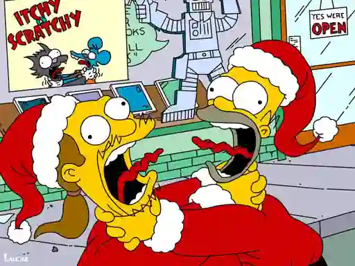 Gioco Simpsons Christmas Jigsaw Puzzle in linea
