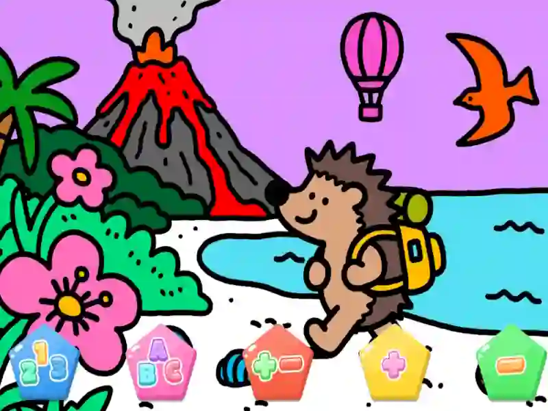 Gioco Color By Code Volcano Hedgehog in linea