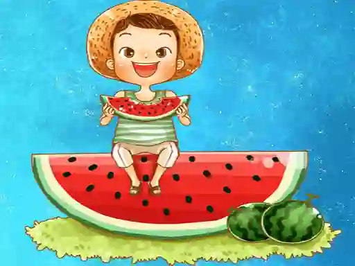 Gioco Watermelon and Drinks Puzzle in linea