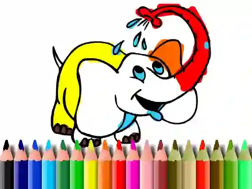 Gioco Back To School: Elephant coloring in linea
