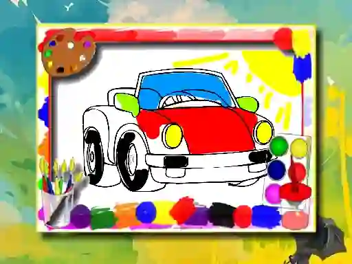 Gioco Cartoon Cars Coloring Book in linea