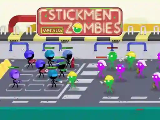 Gioco Stickmen Versus Zombies in linea