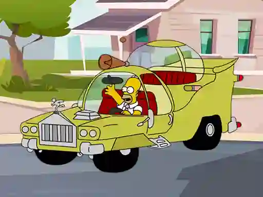 Gioco The Simpsons Car Jigsaw in linea