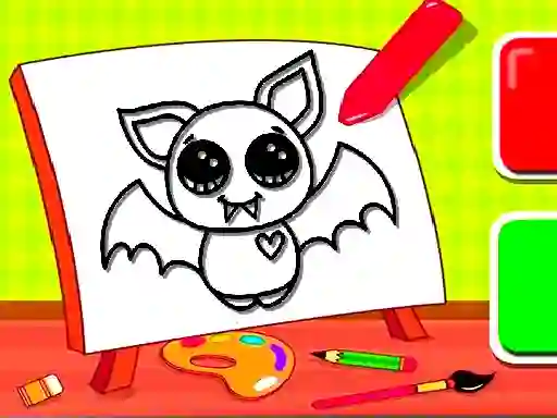 Gioco Easy Kids Coloring Bat in linea