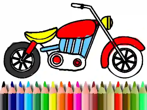 Gioco Back To School: Motorbike Coloring in linea