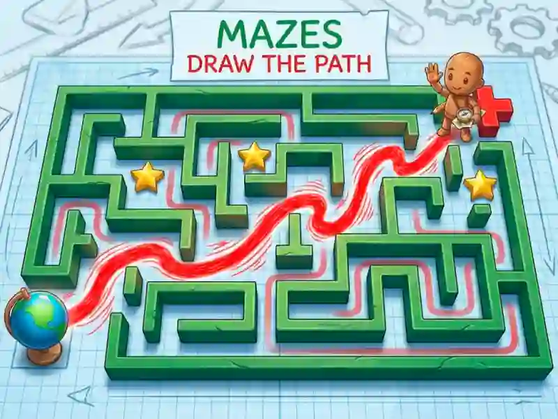 Gioco Mazes Draw The Path in linea