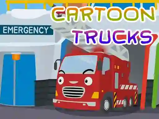 Gioco Cartoon Trucks Jigsaw in linea