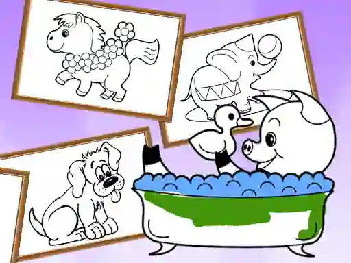 Gioco Cartoon Coloring for Kids Animals in linea