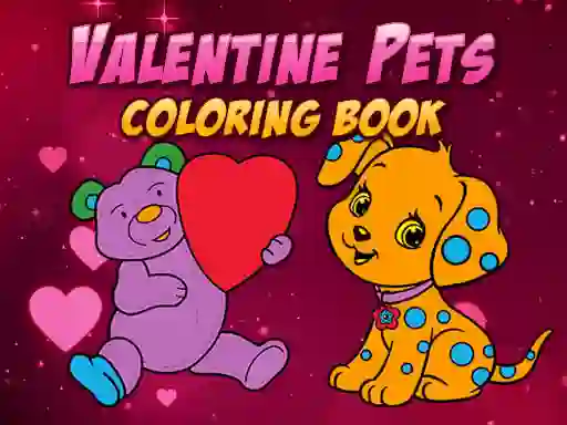 Gioco Valentine Pets Coloring Book in linea