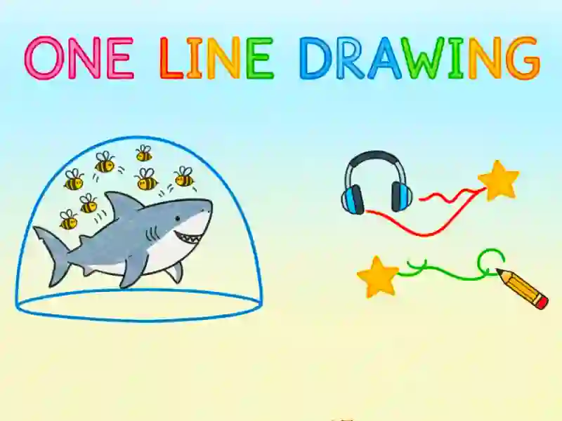 Gioco One Line Drawing in linea