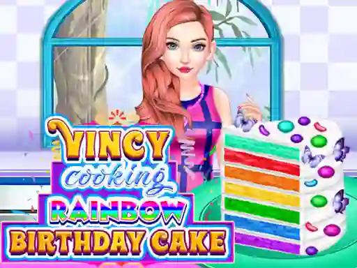 Gioco Vincy Cooking Rainbow Birthday Cake in linea