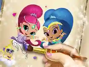 Gioco Shimmer And Shine Coloring Book in linea