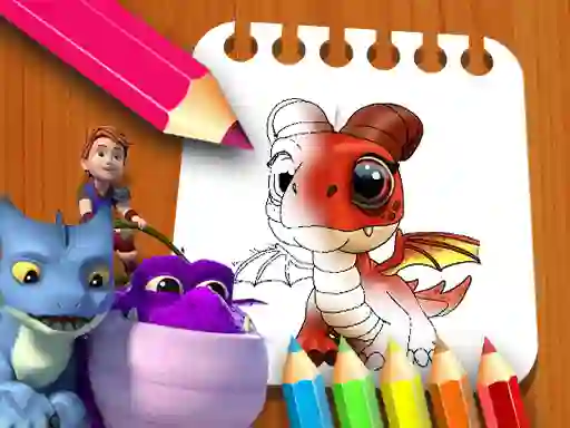 Gioco Dragon Rescue Riders Coloring Book in linea