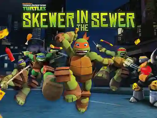 Gioco Teenage Mutant Ninja Turtles: Skewer in the Sewer in linea