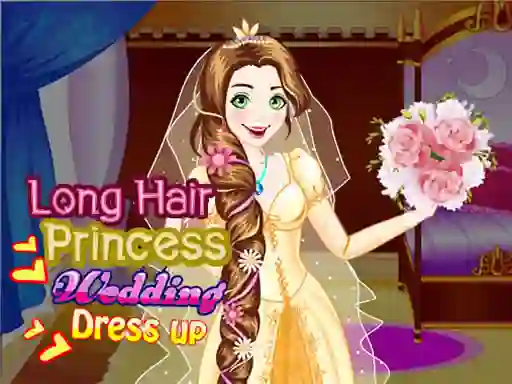 Gioco Long Hair Princess Wedding Dress up in linea
