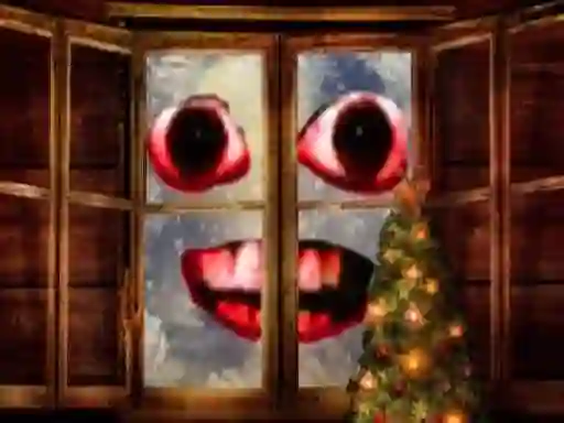Gioco New Year: Santa Claus outside the window in linea