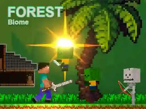 Gioco Noob vs Zombies - Forest biome in linea