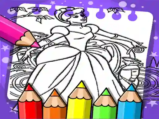 Gioco Cinderella Color Book in linea